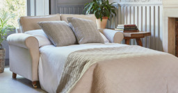 Green Linen 4 Seater Sofa - Traditional Style Custom Sofa Settee - Kendal Range - thumbnail 4