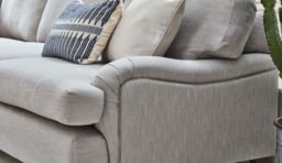Orange Velvet 3.5 Seater Corner Sofa - Traditional Style Custom Sofa In Stain Resistant Velvet - Helston Range - thumbnail 4