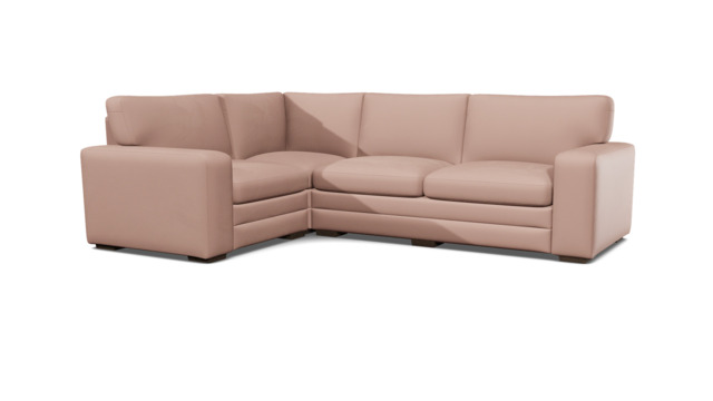 Pink Velvet 3X1.5 Seater Corner Sofa - Modern Fold Out Custom Sofa Bed In Stain Resistant Velvet - Sloane Range - image 1