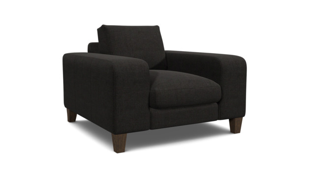 Black Velvet Armchair - Modern Accent Custom Arm Chair In Easy Clean Velvet - Kingly Range - image 1