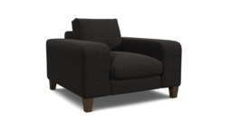 Black Velvet Armchair - Modern Accent Custom Arm Chair In Easy Clean Velvet - Kingly Range - thumbnail 1