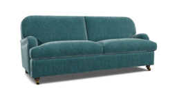 Teal Velvet 4 Seater Sofabed - Traditional Fold Out Custom Sofa Bed In Stain Resistant Velvet - Helston Range