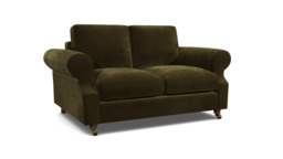 Green Linen 2 Seater Sofabed - Traditional Fold Out Custom Sofa Bed - Kendal Range - thumbnail 1