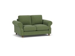 Green Linen 2 Seater Sofabed - Traditional Fold Out Custom Sofa Bed - Kendal Range - thumbnail 1