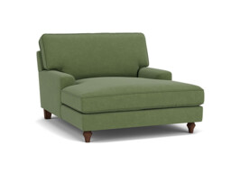 Darlings of Chelsea Whinfell Stylish Green Loveseat Chaise Day Bed - thumbnail 1