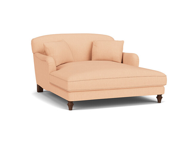 Darlings of Chelsea Evelyn Stylish Pink Loveseat Chaise Day Bed - image 1