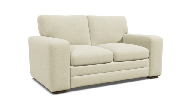 White Chenille 2 Seater Sofa - Modern Style Custom Sofa In Stain Resistant Chenille - Sloane Range - image 1