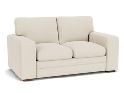 White Chenille 2 Seater Sofa - Modern Style Custom Sofa In Stain Resistant Chenille - Sloane Range