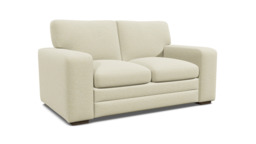 White Chenille 2 Seater Sofa - Modern Style Custom Sofa In Stain Resistant Chenille - Sloane Range