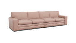Pink Velvet 6 Seater Sofa - Modern Style Custom Sofa In Stain Resistant Velvet - Sloane Range