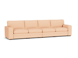 Pink Velvet 6 Seater Sofa - Modern Style Custom Sofa In Stain Resistant Velvet - Sloane Range - thumbnail 1