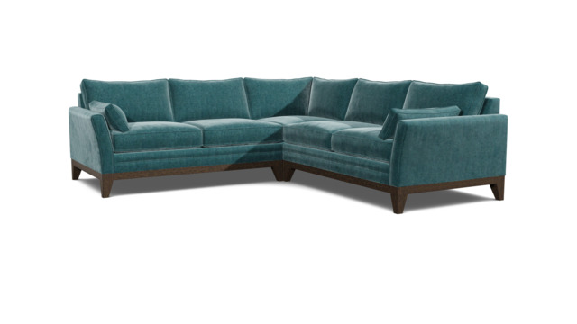 Teal 3 Seater Corner Sofa - Modern Style Fabric Luxury Premium Corner Sofa - Exmouth Range - image 1