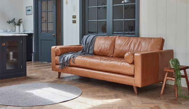 Shoreditch Loveseat Chaise Sofa leather - image 1