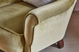 Purple Velvet Armchair - Traditional Accent Custom Arm Chair In Easy Clean Velvet - Morley Range - thumbnail 5