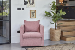 Purple Velvet Armchair - Modern Accent Custom Arm Chair In Easy Clean Velvet - Tottenham Range - thumbnail 3