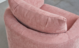 Purple Velvet Armchair - Modern Accent Custom Arm Chair In Easy Clean Velvet - Tottenham Range - thumbnail 4
