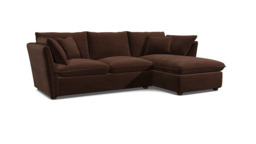Bloomsbury Medium Chaise Sofa brown