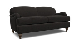 Black Velvet 3.5 Seater Sofa - Traditional Style Custom Sofa In Easy Clean Velvet - Lincoln Range