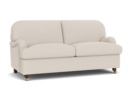 Cream Fabric 3 Seater Sofa - Traditional Style Custom Sofa Settee - Helston Range