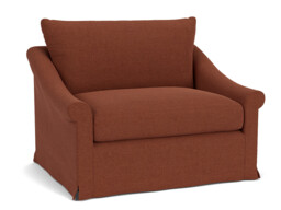 Hayling Loose Cover Loveseat Sofa red