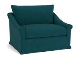 Hayling Loose Cover Loveseat Sofa teal - thumbnail 1