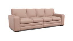 Pink Velvet 4.5 Seater Sofa - Modern Style Custom Sofa In Stain Resistant Velvet - Sloane Range - thumbnail 1