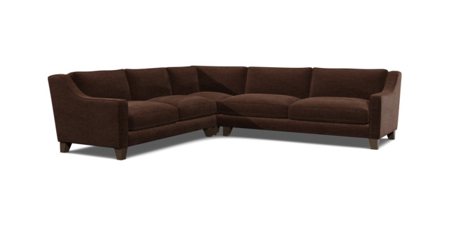 Brown 4 Seater Corner Sofa - Modern Style Fabric Luxury Premium Corner Sofa - Banbury Range - image 1