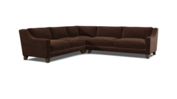 Brown 4 Seater Corner Sofa - Modern Style Fabric Luxury Premium Corner Sofa - Banbury Range - thumbnail 1