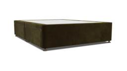 Green Linen King Size Bed Divan - Modern Style Divan Base - Barnsley Range - thumbnail 1