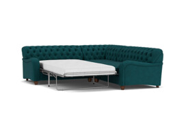 Bakewell 2 Seater Corner Sofa Bed  teal