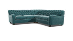 Bakewell 2 Seater Corner Sofa Bed  teal