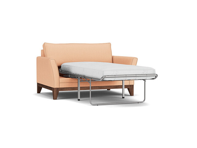 Pink Velvet Loveseat Armchair Sofabed - Modern Pull Out Chair Bed In Stain Resistant Velvet - Exmouth Range - image 1