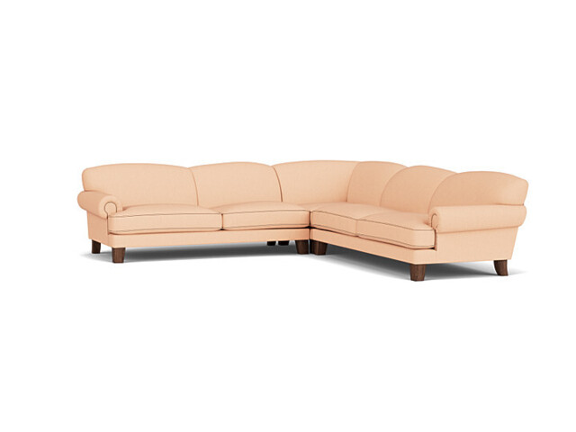 Pink 4 Seater Corner Sofa - Traditional Style Fabric Luxury Premium Corner Sofa - Thatcham Range - image 1
