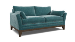Teal Velvet 3 Seater Sofa - Modern Style Custom Sofa In Stain Resistant Velvet - Exmouth Range