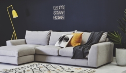 White Chenille 2 Seater Sofa - Modern Style Custom Sofa In Stain Resistant Chenille - Kingston Range - thumbnail 4