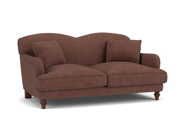 Purple Velvet 2 Seater Sofa - Traditional Style Custom Sofa In Easy Clean Velvet - Evelyn Range - image 1