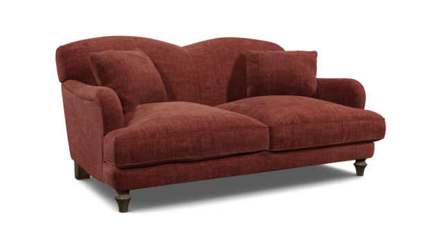 Purple Velvet 2 Seater Sofa - Traditional Style Custom Sofa In Easy Clean Velvet - Evelyn Range - image 1