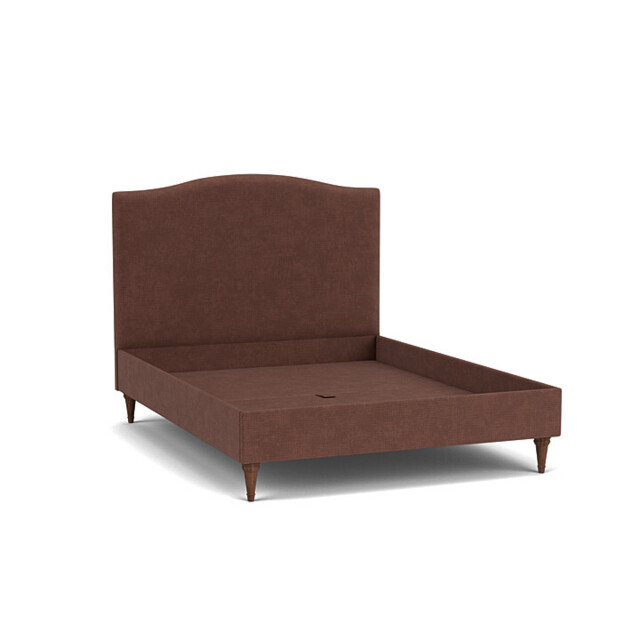 Purple Velvet King Size Bed Frame - Traditional Low End With Large Headboard In Easy Clean Velvet - Avebury Range - image 1