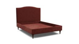 Purple Velvet King Size Bed Frame - Traditional Low End With Large Headboard In Easy Clean Velvet - Avebury Range - thumbnail 1