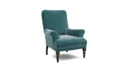 Teal Velvet Armchair - Traditional Accent Custom Arm Chair In Stain Resistant Velvet - Tidworth Range