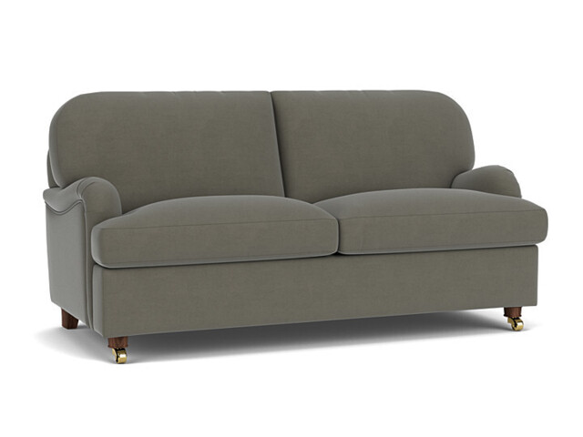 Grey Fabric 3 Seater Sofa - Traditional Style Custom Sofa In Easy Clean Fabric - Helston Range - image 1