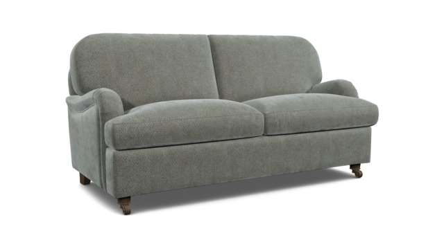 Grey Fabric 3 Seater Sofa - Traditional Style Custom Sofa In Easy Clean Fabric - Helston Range - image 1