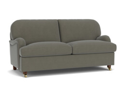 Grey Fabric 3 Seater Sofa - Traditional Style Custom Sofa In Easy Clean Fabric - Helston Range - thumbnail 1