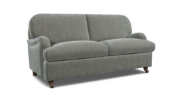 Grey Fabric 3 Seater Sofa - Traditional Style Custom Sofa In Easy Clean Fabric - Helston Range - thumbnail 1