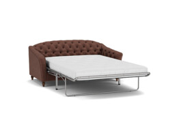 Purple Velvet 3.5 Seater Sofabed - Traditional Fold Out Custom Sofa Bed In Easy Clean Velvet - Payton Range - thumbnail 1