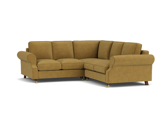 Kendal 2 Seater Corner Sofa Bed yellow - image 1