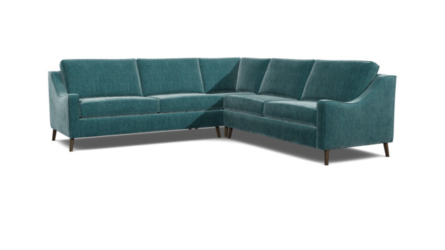 Teal 3.5 Seater Corner Sofa - Modern Style Fabric Luxury Premium Corner Sofa - Weymouth Range - image 1
