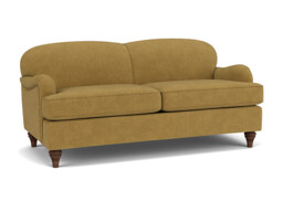 Yellow Velvet 3.5 Seater Sofa - Traditional Style Custom Sofa In Stain Resistant Velvet - Lincoln Range