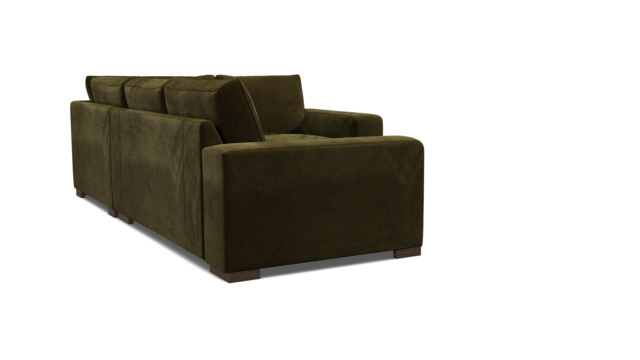 Green Linen 3 Seater Right Corner Sofa - Modern Style Custom Sofa - Ashdown Range - image 1