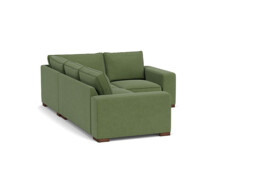Green Linen 3 Seater Right Corner Sofa - Modern Style Custom Sofa - Ashdown Range